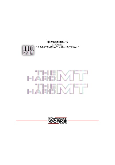 Yamaha The Hard Mt Sticker Yüksek Kalite Folyo 2 Adet Sticker Etiket 08389379