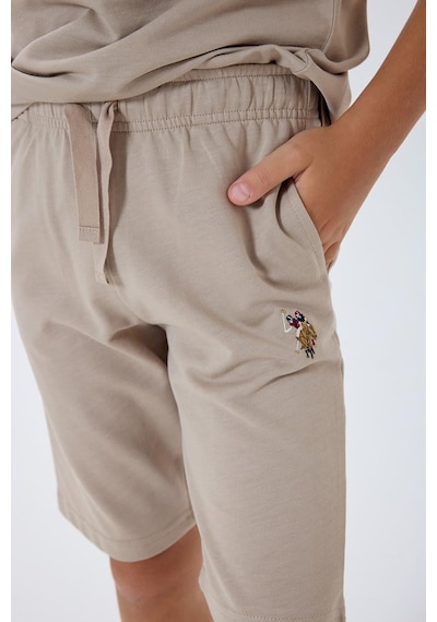 U.S. Polo Assn. U.s. Polo Assn Erkek Çocuk 2 Li Bermuda T-şhirt Takım Kum-2318 Kum Rengi