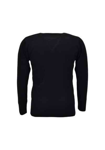 Kadın Sıfır Yaka Spor Kazak Bgl-st04085 Siyah
