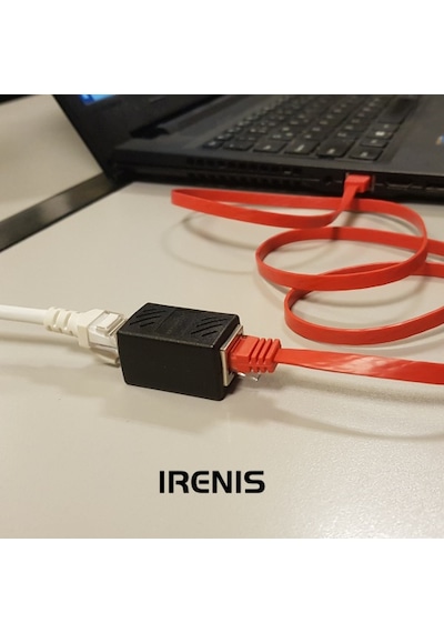 Irenis CAT6 Kablo Uzatma Seti. Yassı Ethernet Kablo ve Ekleyici 50 CM-Beyaz Irenis CAT6 Kablo Uzatma Seti. Yassı Ethernet Kablo ve Ekleyici 50 CM-Beyaz