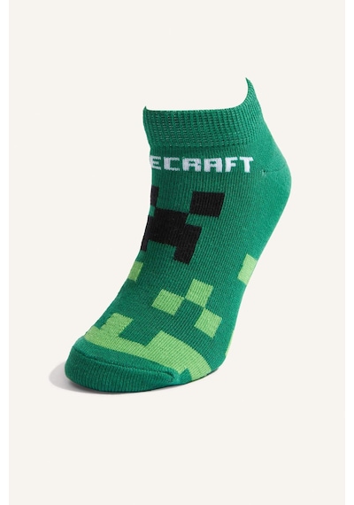 Defacto Minecraft 3lü Pamuklu Patik Çorap Erkek Çocuk I1011a8nsgn2 Yeşil-gn2