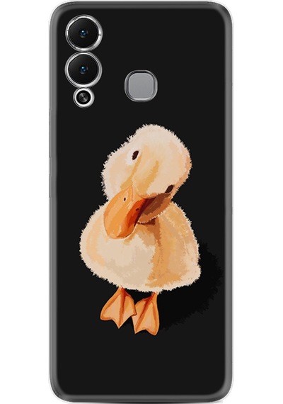 Infinix Hot 12 Play Kılıf Silikon Desen Özel Seri Üzgün Ördek 1685