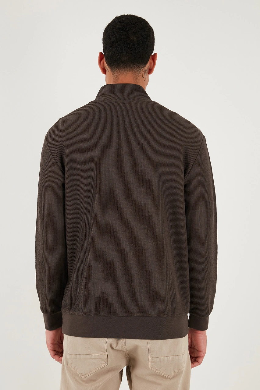 Buratti Pamuklu Regular Fit Yarım Fermuarlı Dik Yaka 2'Li Paket Erkek Sweat 5905716S2 Ekru-Koyu Kahve Buratti Pamuklu Regular Fit Yarım Fermuarlı Dik Yaka 2'Li Paket Erkek Sweat 5905716S2 Ekru-Koyu Kahve