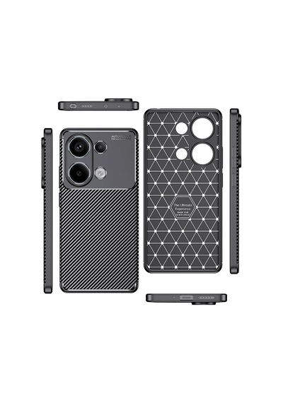 Vendas Xiaomi Redmi Note 13 Pro 4g Kılıf Zore Negro Silikon Kapak + Hayalet Ekran Koruyucu Siyah
