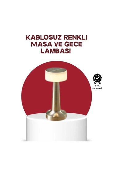 Buğz Şarj Edilebilir Led Masa Lambası Usb Girişli, Metal Yapı .