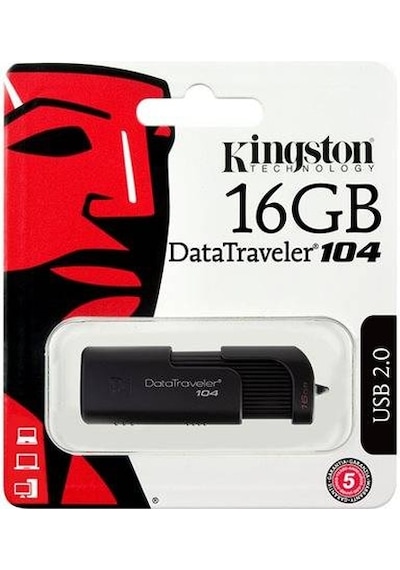 Kingston DataTraveler 104 DT104/16GB 16 GB Usb 2.0 Flash Bellek