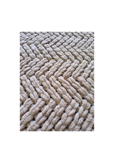 El İle Örülen El Emeği Göz Nuru Kadife Bebek Battaniyesi 80x77 Cm Ultra Yumuşak, Dolgun Vizon Vizon