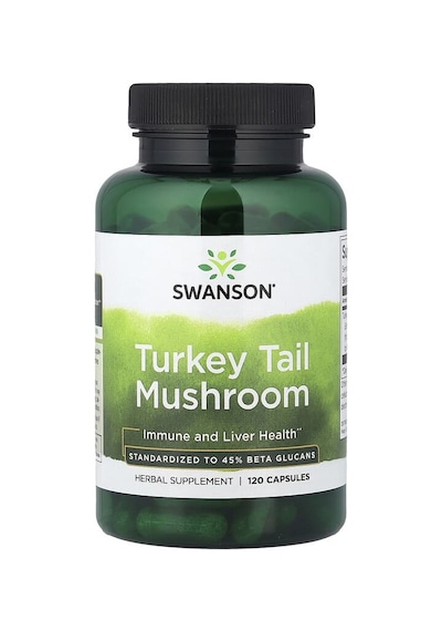 Swanson Vitamins, Turkey Tail Mushroom, 120 Capsules 500 Mg Per Capsule