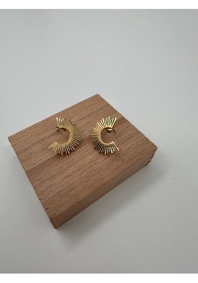 Xbaby Güneş Desenli Gold Küpe Çok Renkli
