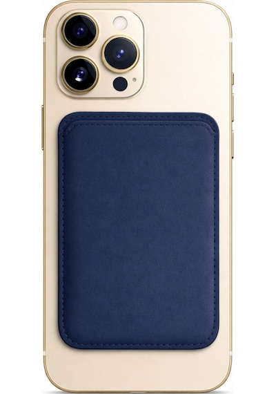 Lunex Premium Süet Magsafe Kartlık Navy Eclipse Apple Uyumlu iPhone 13 Mini Navy Eclipse
