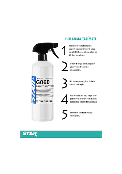 Güçlü Banyo Temizleyici Ve Kireç Çözücü Sprey Mentol Kokusu 1000 Ml