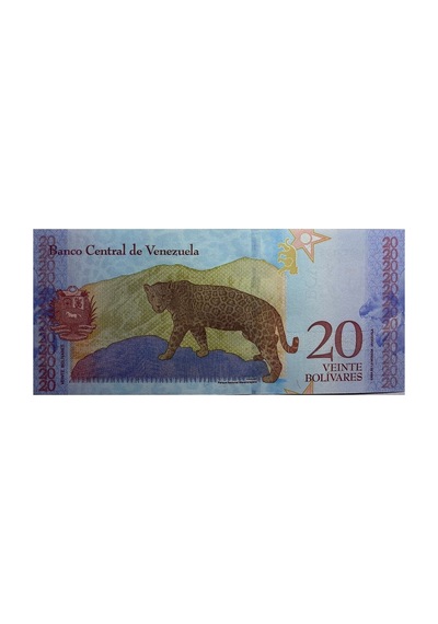 Venezuela 2018 Yılı 20 Bolivares Çil Unc Koleksiyon Para