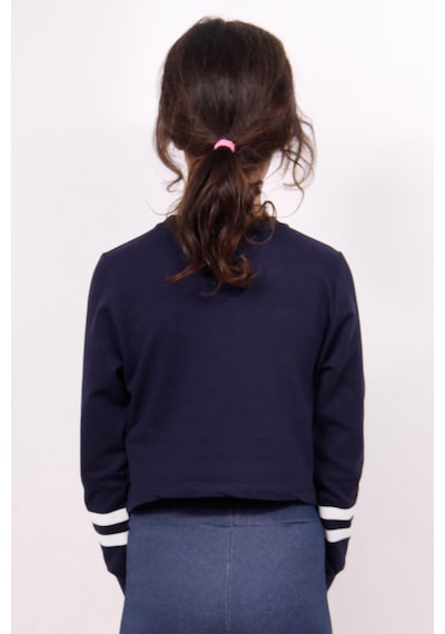 Toontoy Kız Çocuk Yıldızlı Dream Baskılı Sweatshirt Lacivert