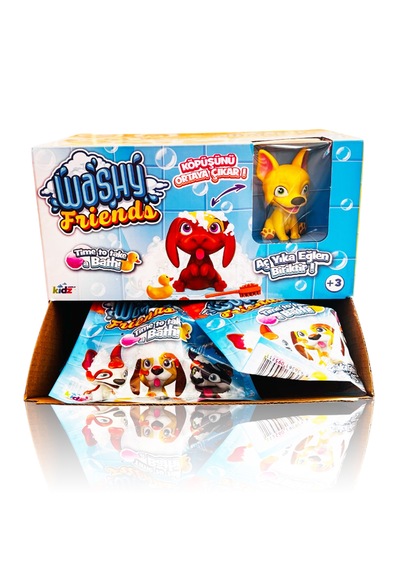 Washy Friends Aç Yıka Biriktir Renk Değiştiren Köpek Figür 3 Adet