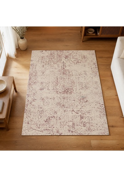 Kartela Halı Sina Halı Jüt Taban Dokuma Halı Gül Kurusu - 100 X 150 Cm