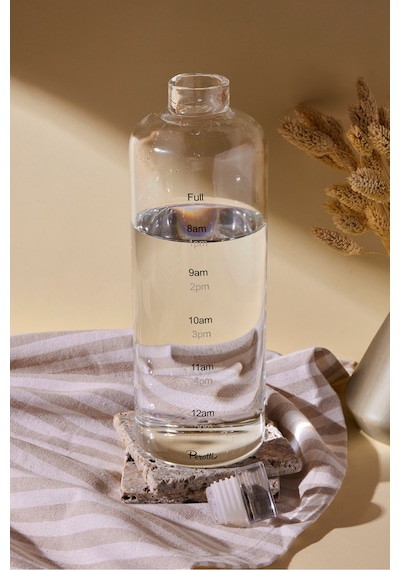 Mercan Borosilikat Cam 1000 Ml Su Şişesi Ve Matara Seffaf Şeffaf