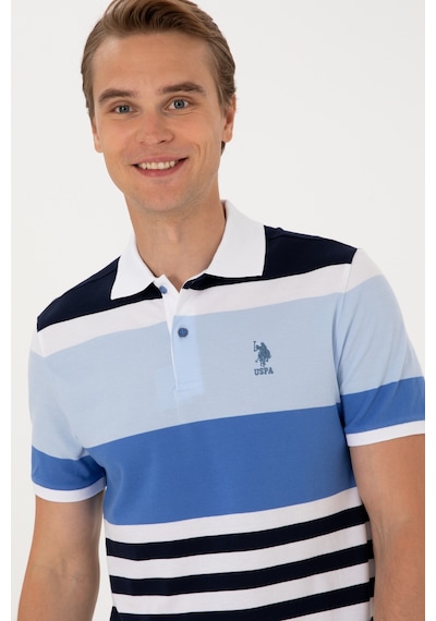 U.S. Polo Assn. Erkek Regular Fit Polo Yaka İndigo Tişört 50300046-VR028