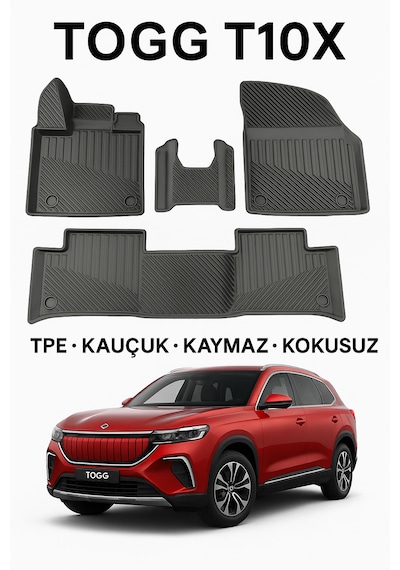 Togg T10x Uyumlu 3d Oto Paspas Premium