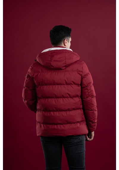 Slimfit Kapşonlu Astarlı Erkek Şişme Puffer Mont 001