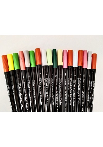 Zig Art&graphic Twin Tut-80 Ve Marvy Brush Kalem Seti-18 Adet Set