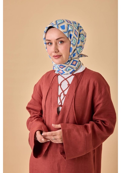 Silk Home Twill İpek Eşarp 11470-03 Gri, Saks, Turkuaz, Somon
