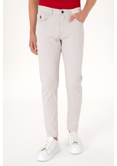 U.S. Polo Assn. Erkek Açık Gri Kanvas Pantolon 50309126-VR001