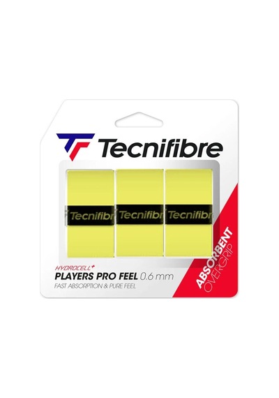 Tecnifibre Players Pro Feel Overgrip 3'lü Lime Tenis Gribi Beyaz