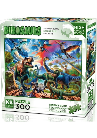 Ks Games 300 Parça Jurassic Country Dinazorlar Çocuk Puzzle - Serhat Filiz - 19256