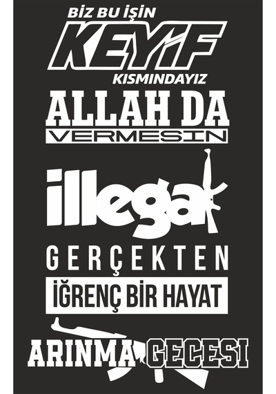Arka Cam Biz Bu İşin Keyif Kısmındayız Araç, Araba, Oto, Motorsiklet, Laptop, Cam Sticker 40x23 Cm
