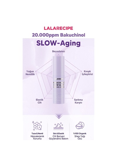 Lalarecipe   ve Nemlendirici Stick Balm LALARECIPE Bakuchinol Glow Multi Balm