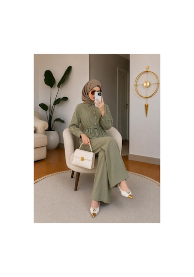 Hira Life Fashion Kadın Kolu Taş Detaylı Bel Bağlamalı Salaş Keten Gömlek Pantolon İki 'li Şık Takım Yeşil Yeşil Hira Life Fashion Kadın Kolu Taş Detaylı Bel Bağlamalı Salaş Keten Gömlek Pantolon İki 'li Şık Takım Yeşil Yeşil