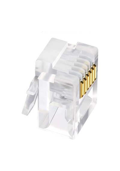 RJ11 6P6C 6 Pinli Telefon Jackı Konnektör 100 Adet