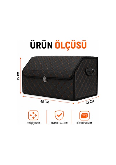 Bagaj Düzenleyici Organizer Çanta Siyah Turuncu Petek Desenli Katlanabilir