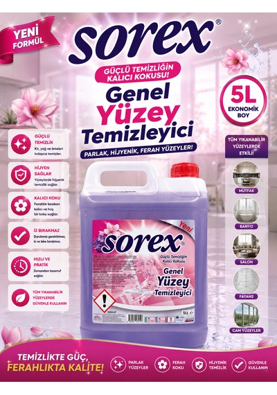 Sorex Genel Temizlik Çok Amaçlı Temizleyici 5 L