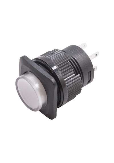 RL16-504A 16MM Plastik 4 Pin Kalıcı Buton Beyaz