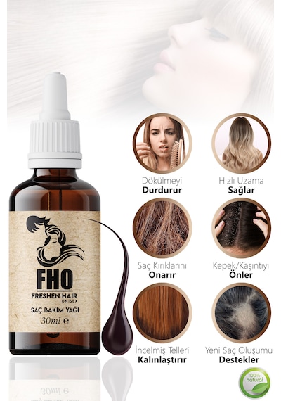 Freshen Hair Dökülme Karşıtı Bitkisel Saç Bakım Serumu 2 x 30 ML