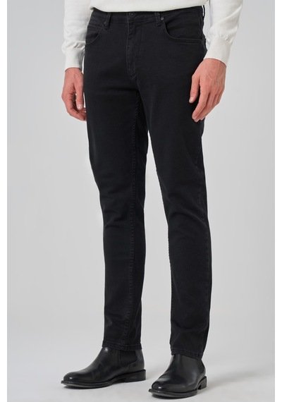 Morven Erkek Siyah Denim 5 Cep Slim Fit Jean Kot Pantolon 26ms003007001 Siyah