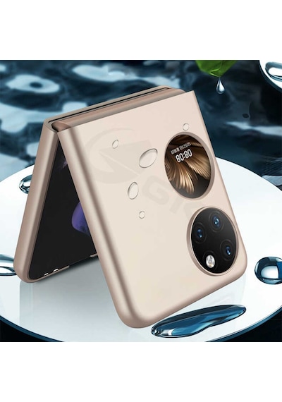 Rba Aksesuar Huawei P50 Pocket Kılıf Rba Sert Kıpta Kapak - Rose Gold Altın