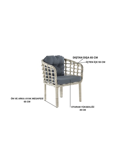 Kartepe 4 Tekli Oturak+1 Sehpa Bahçe Balkon Mutfak Takımı,gri Rattan/gri Kumaş Kartepe 4 Tekli Oturak+1 Sehpa Bahçe Balkon Mutfak Takımı,gri Rattan/gri Kumaş