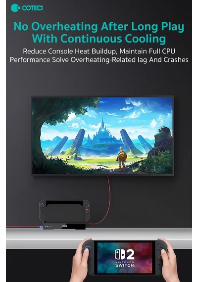 Masa Düzeni Konsol Aleti Oyun Keyfi Coteci Nintendo Switch 2 Cooling Dock Soğutucu Şarj Standı