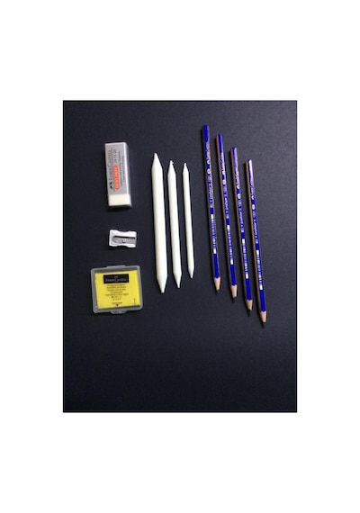 Faber Castell Dereceli Kalem Karakalem 2b 4b 6b 8b Eskiz Kalemi , Hamur Silgi , Kalemtraş, Dağıtma Resim Kalemi