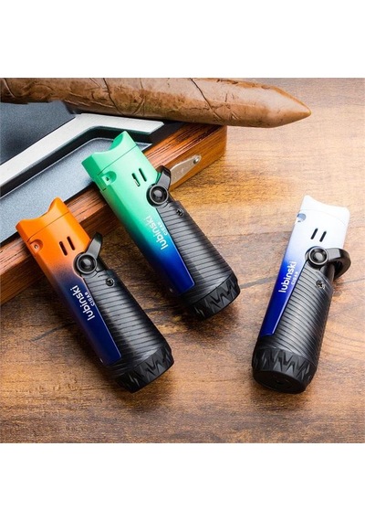 Lubinski Lion Çift Torch Puro Çakmağı Orange Ice Lb-180