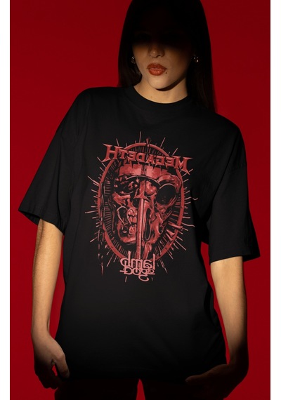 Megadeth Lamb Of God Rock Metal Müzik Grubu Ön Baskılı Unisex Ove Siyah