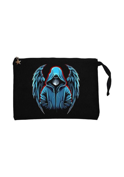 Depressed Angel Siyah Clutch Astarlı Cüzdan / El Çantası