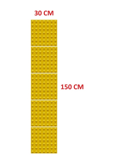 5 Adet Hissedilebilir Yürüme Yüzeyi (Uyarıcı Tip) Zemin İşaretleme Nokta 300*300 mm