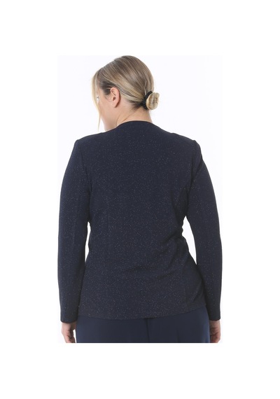 Ladies First Büyük Beden 3836 Lacivert Tek Ceket 001