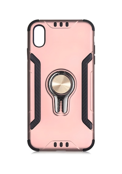 Apple Uyumlu iPhone Xs Max Kılıf Stand Olma Özellikli Araç Tutuculu Ko Ko Kılıf Rose Gold