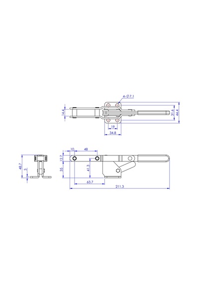 Goodhand Gh-43101 Kanca Geçişli Kelepçe 170 Kg Kapasiteli Kelep