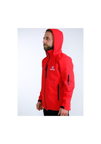 Outdo Premium Kalite Softshell Motorcu Montu Kırmızı Diğer