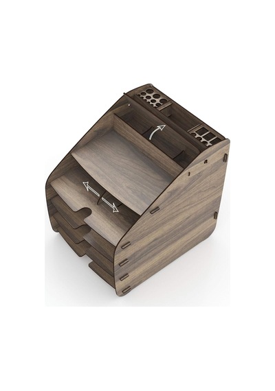 Mingitav Design Otto Large Modest - 6 Renk A4 Evrak Rafı Masaüstü Organizer Düzenleyici Ceviz Genel
